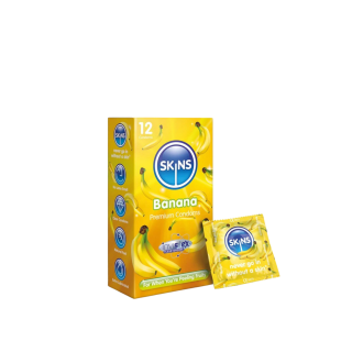 SKINS BANANA PREMIUM CONDOMS 12PCS