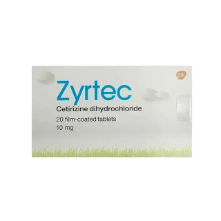 Zyrtec 10mg Cetirizine 20 Tablets