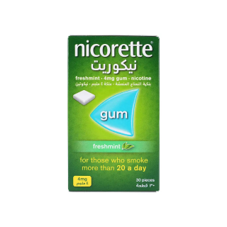 NICORETTE GUM FRESH MINT 4MG 30S