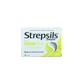STREPSILS LEMON SUGAR FREE 16