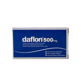 Daflon 500mg Micronized Purified Flavonoid Fraction - 30 Tablets