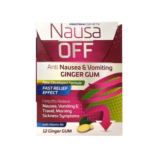 NAUSA OFF CHEWING 12 GINGER GUM