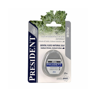 PRESIDENT WHITE WAXED FLOSS 25M