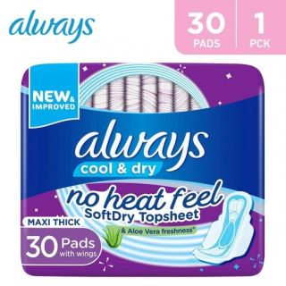 ALWAYS COOL AND DRY MAXI THICK (L) 30 PADS