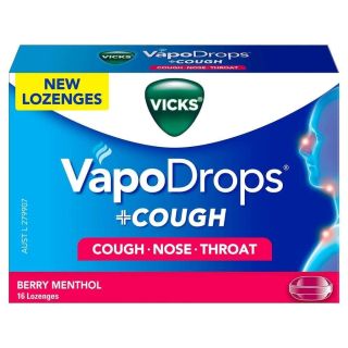 VICKS VAPODROPS BERRY MENTHOL 16 LOZENGES