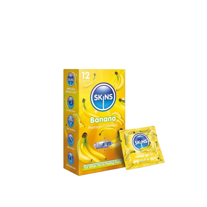 SKINS BANANA PREMIUM CONDOMS 12PCS