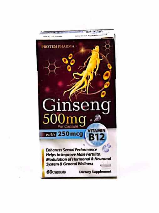 PROTEM PHARMA GINSENG 500 MG 60 CAP