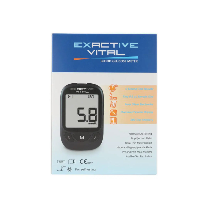 EXACTIVE VITAL BLOOD GLUCOMETER +25 STRIP+25 LANCET