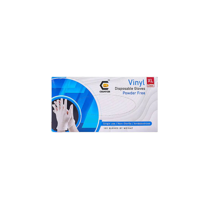 VINYL GLOVES CLEAR (XL)