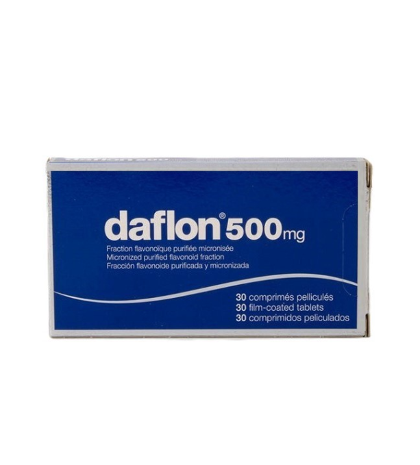 Daflon 500mg Micronized Purified Flavonoid Fraction - 30 Tablets