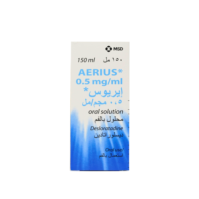 AERIUS ORAL SOLUTION 0.5/150MG