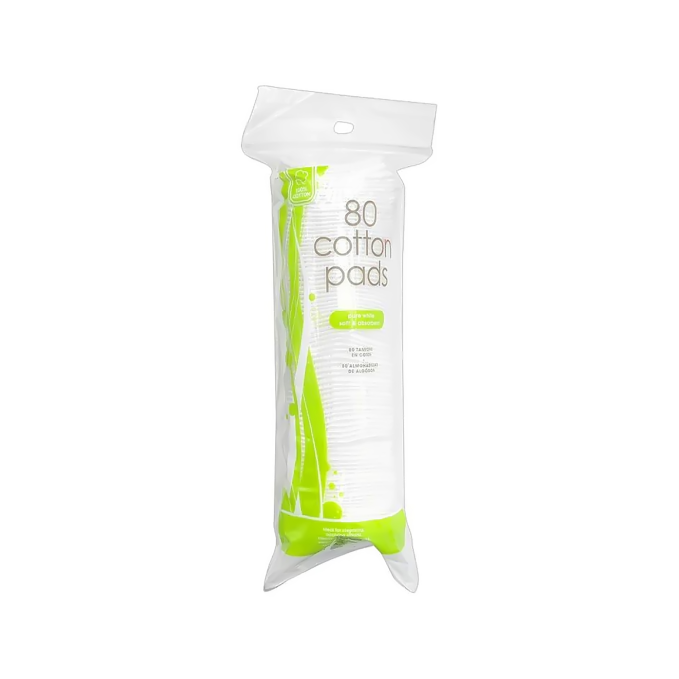 COTTON PADS ROUND WHITE 80 PC F.M