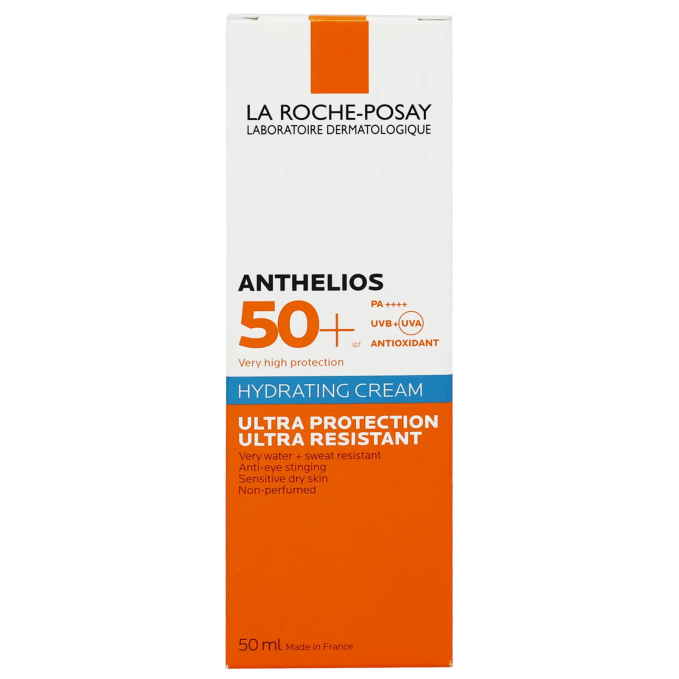 La Roche-Posay Anthelios Ultra Hydrating Cream SPF 50+ - Anti-Stinging Facial Sunscreen 50ml