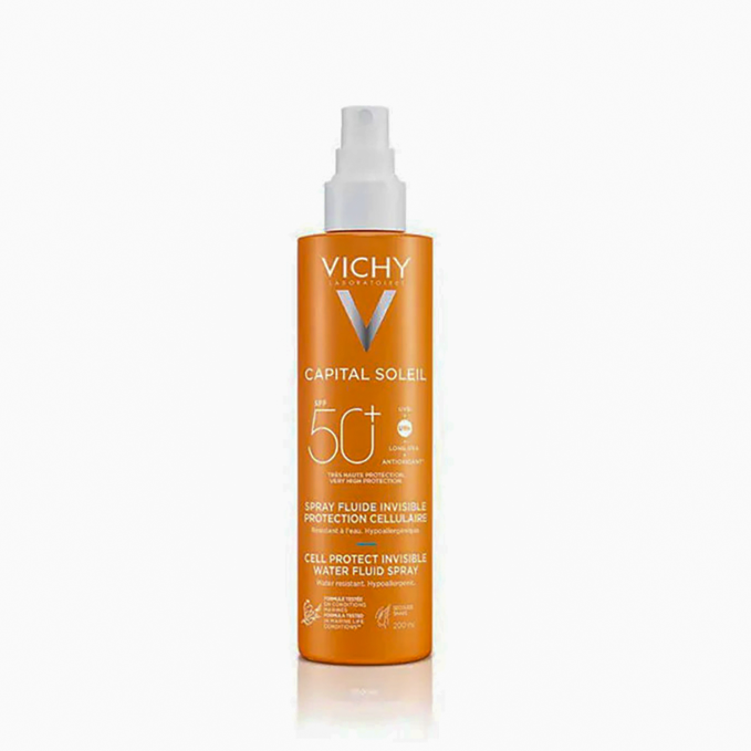Vichy Capital Soleil Cell Protect Invisible Water Fluid Spray SPF 50+ - 200ml Protection