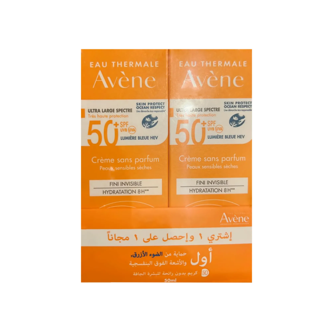 Avene Sunscreen Cream SPF 50+ Fragrance-Free (Buy 1 Get 1 Free Offer) 50ml