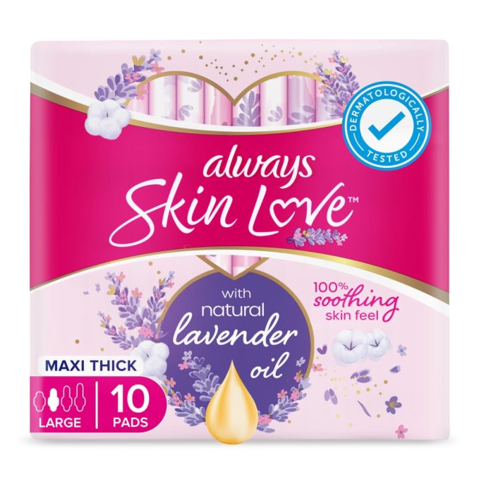 ALWAYS SKIN LOVE MAXI THICK 10 PADS