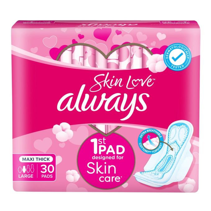 ALWEYS SKIN LOVE MAXI THICK 30 PADS