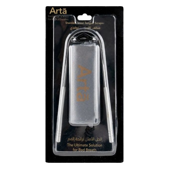ARTA STAINLESS STEEL TONGUE SCRAPER