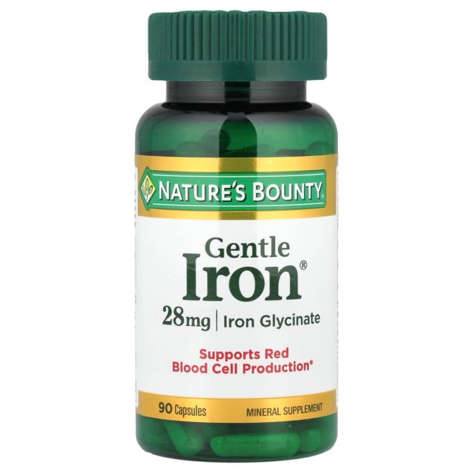 NATURE BOUNTY GENTEL IRON 28 MG 90 CAP