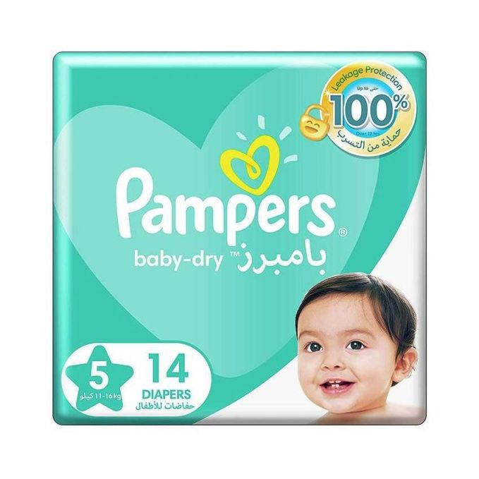 PAMPERS SIZE (5) 14 PIC