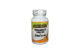 PURE HEALTH VITC 1000MG +ZINC 50MG 30TAB