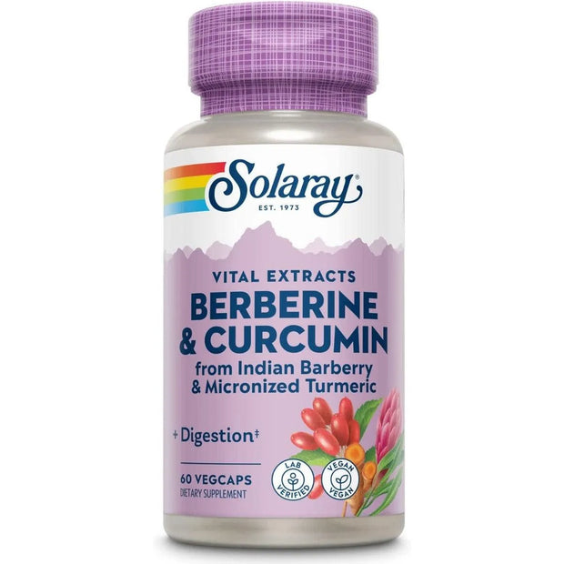 SOLARAY BERBERINE & CURCUMIN EXTRACTS 60CAPS
