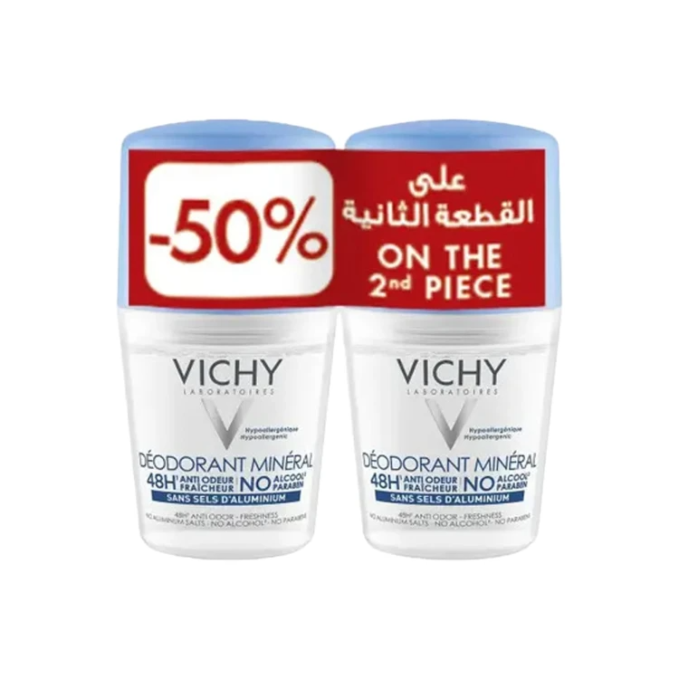 VICHY DEO MINERAL ROLL 50ML OFFER-50ON THE SECOND PCS